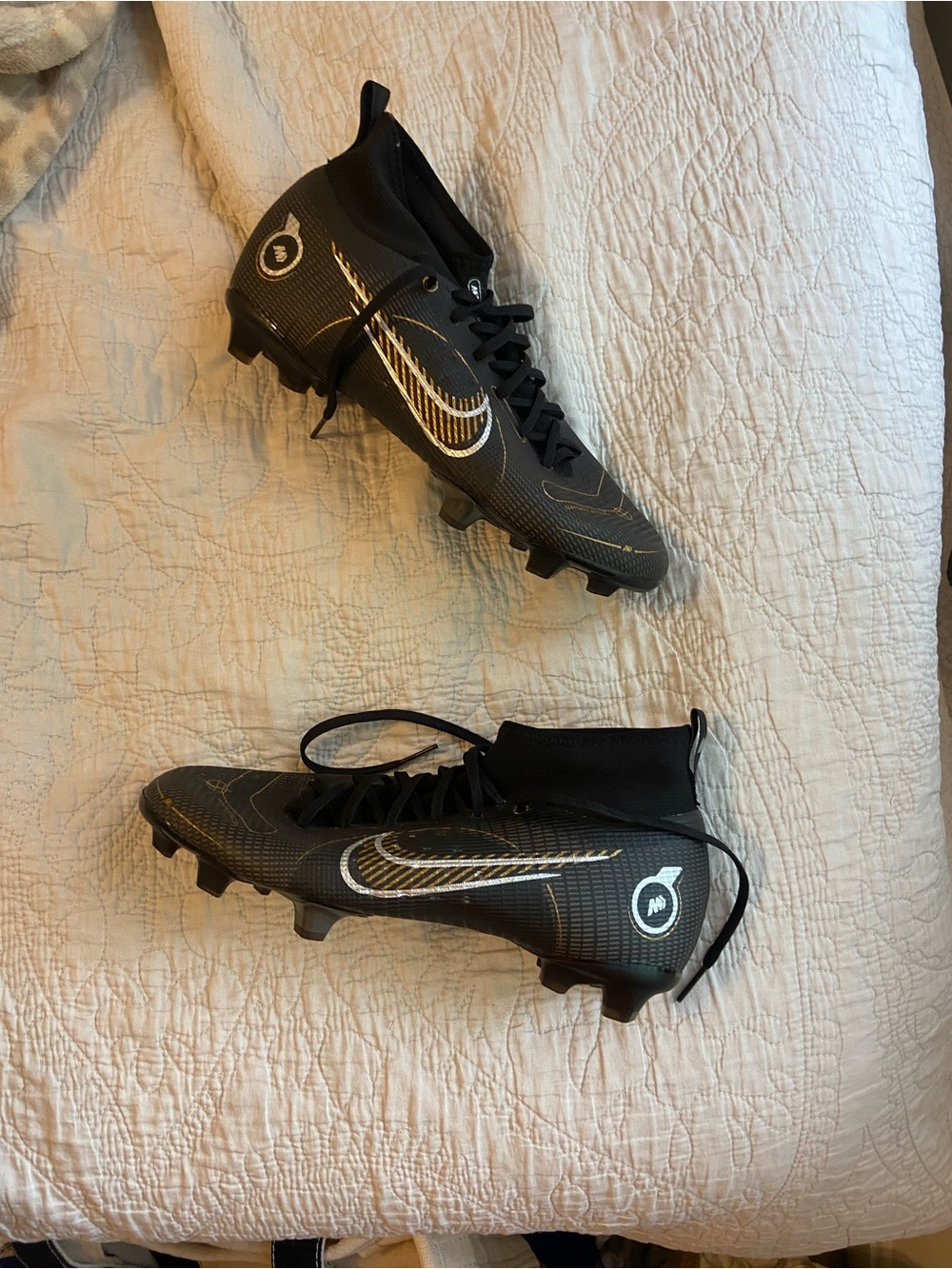 Nike Mercurial Black/Gold Soccer Cleats